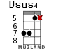 Dsus4 для укулеле - вариант 13