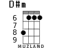 D#m для укулеле - вариант 3
