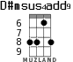 D#msus4add9 для укулеле - вариант 3