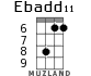 Ebadd11 для укулеле - вариант 3