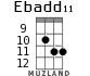 Ebadd11 для укулеле - вариант 4
