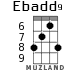 Ebadd9 для укулеле - вариант 4