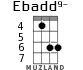 Ebadd9- для укулеле - вариант 3