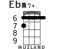 Ebm7+ для укулеле - вариант 1