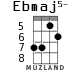 Ebmaj5- для укулеле - вариант 3