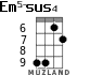 Em5-sus4 для укулеле - вариант 2