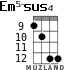 Em5-sus4 для укулеле - вариант 3