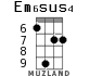 Em6sus4 для укулеле - вариант 4
