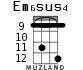 Em6sus4 для укулеле - вариант 5