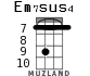 Em7sus4 для укулеле - вариант 4
