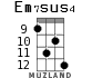 Em7sus4 для укулеле - вариант 5