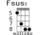 Fsus2 для укулеле - вариант 5