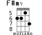 F#m7 для укулеле - вариант 3