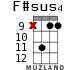 F#sus4 для укулеле - вариант 10