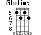 Gbdim7 для укулеле - вариант 2