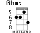 Gbm7 для укулеле - вариант 3
