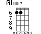 Gbm7 для укулеле - вариант 1