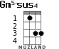 Gm5-sus4 для укулеле - вариант 2