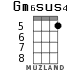 Gm6sus4 для укулеле - вариант 3