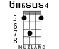 Gm6sus4 для укулеле - вариант 4