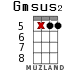 Gmsus2 для укулеле - вариант 20