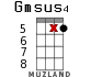 Gmsus4 для укулеле - вариант 16