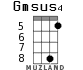Gmsus4 для укулеле - вариант 7