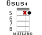 Gsus4 для укулеле - вариант 16