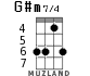 G#m7/4 для укулеле - вариант 2