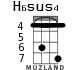 H6sus4 для укулеле - вариант 2