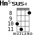 Hm5-sus4 для укулеле - вариант 6