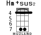 Hm+sus2 для укулеле - вариант 6