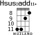 Hsus2add11+ для укулеле - вариант 3